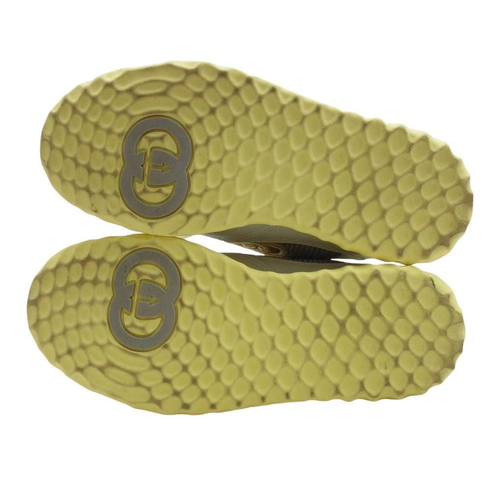 GUCCI グッチ MAC80 インターロッキングG ダブルG ロゴ刺繍 ローカット スニーカー ホワイト系 グレー系 34.5【中古】