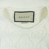 GUCCI グッチ 650676 GG カットデザイン 半袖 ニット プルオーバー カットソー オフホワイト系 XXS【中古】