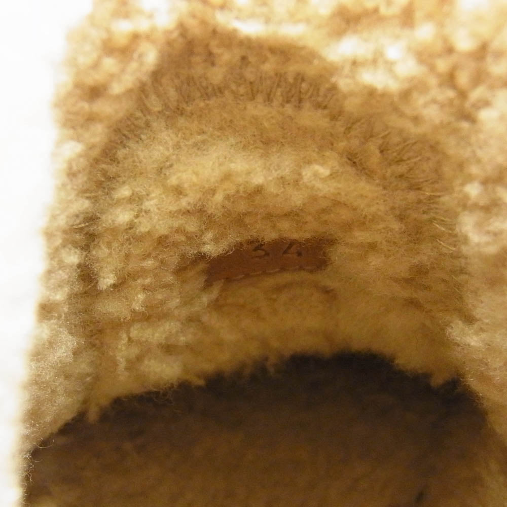 GUCCI グッチ ホースビット ムートン ショート ブーツ アンクルブーツ ブラウン系 34【中古】