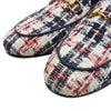 GUCCI グッチ 431467 ヨルダーン ツイード チェック ホースビット ローファー ホワイト系 レッド系 ネイビー系 34【中古】