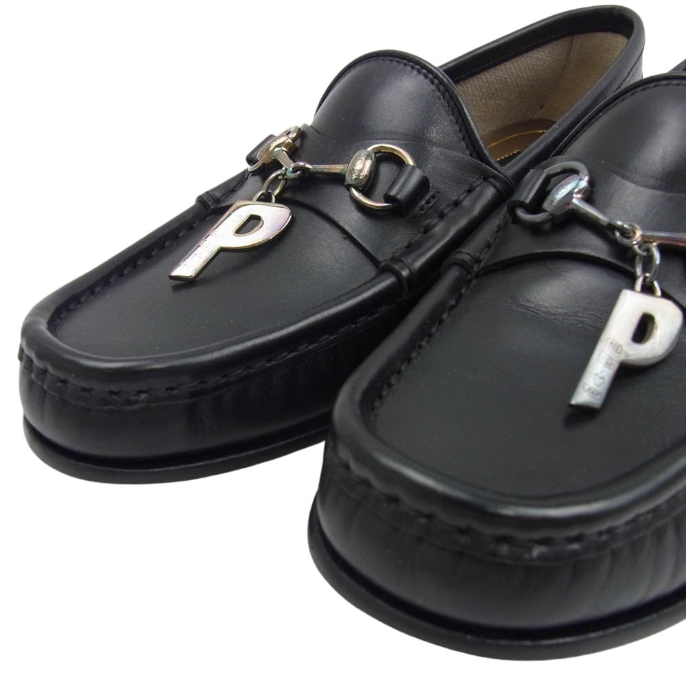 GUCCI グッチ PALACE パレス GG-P ホースビット Pチャーム レザー ローファー シューズ ブラック系 34【中古】