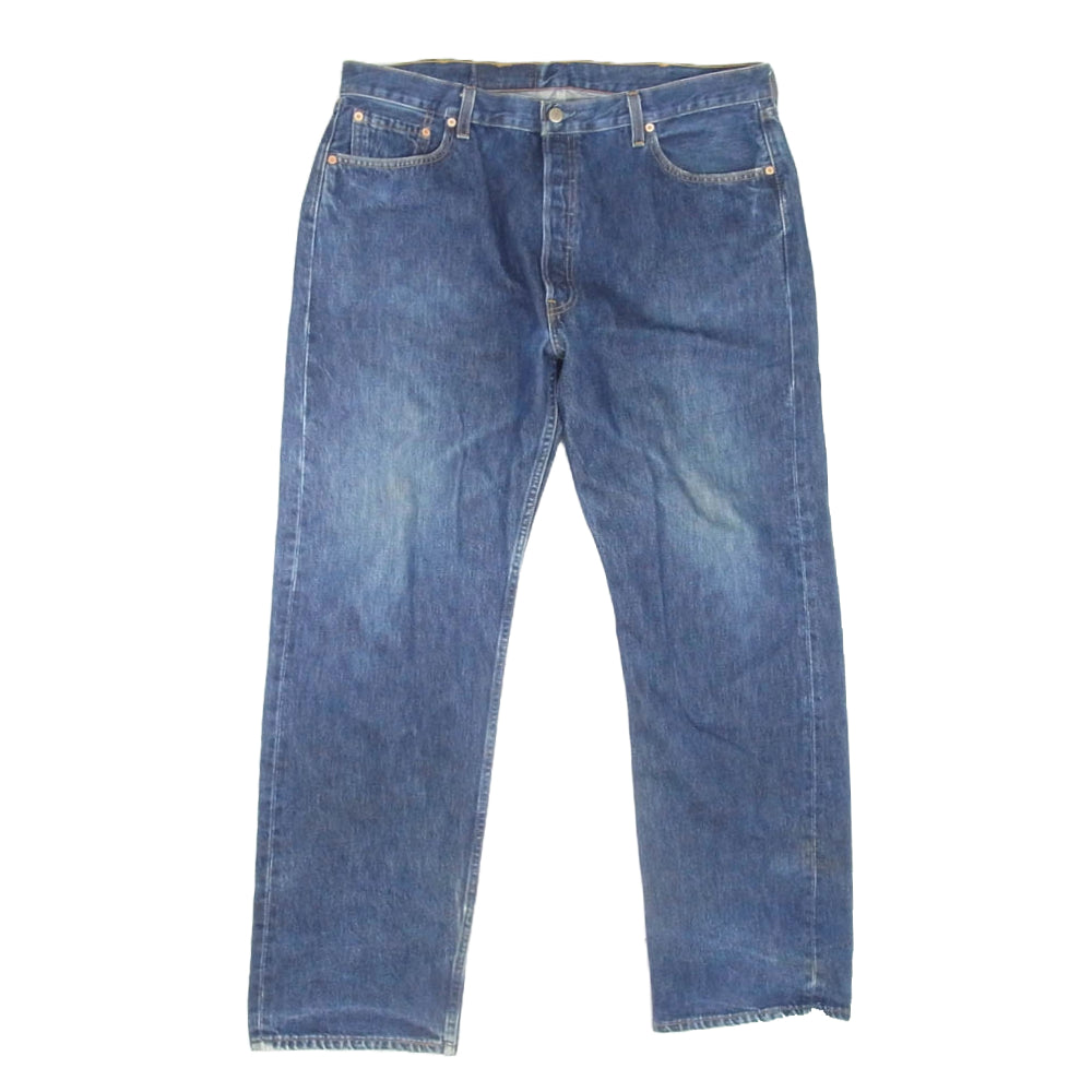 Levi's リーバイス 90s USA製 501 ストレート デニム パンツ ボタンフライ ボタン裏刻印553 インディゴブルー系 40【中古】
