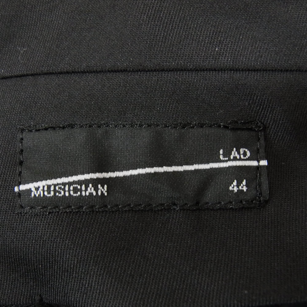 LAD MUSICIAN ラッドミュージシャン 2113-578 ウール ギャバ NANO 撥水 スリム サルエル スラックス パンツ ブラック系 44【中古】