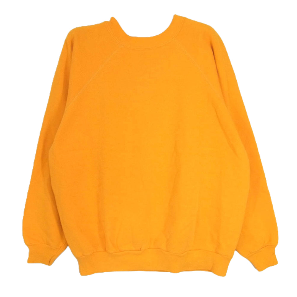 Champion チャンピオン 80s USA製 トリコタグ カレッジ スウェット ラグランスリーブ イエロー系 サイズ表記無【中古】