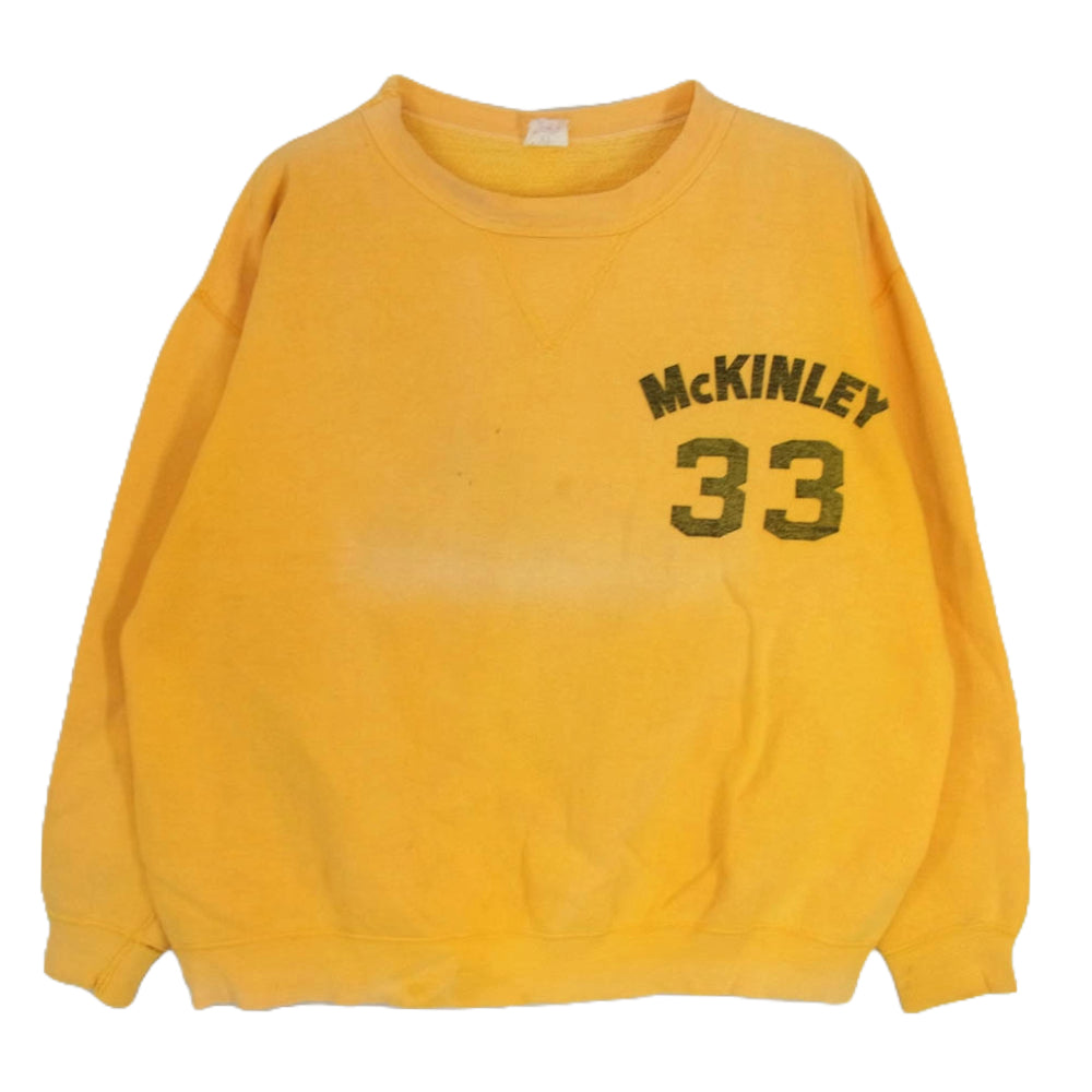 50s〜60s 前vスウェット　イエロー 50s〜60s 前vスウェット イエロー