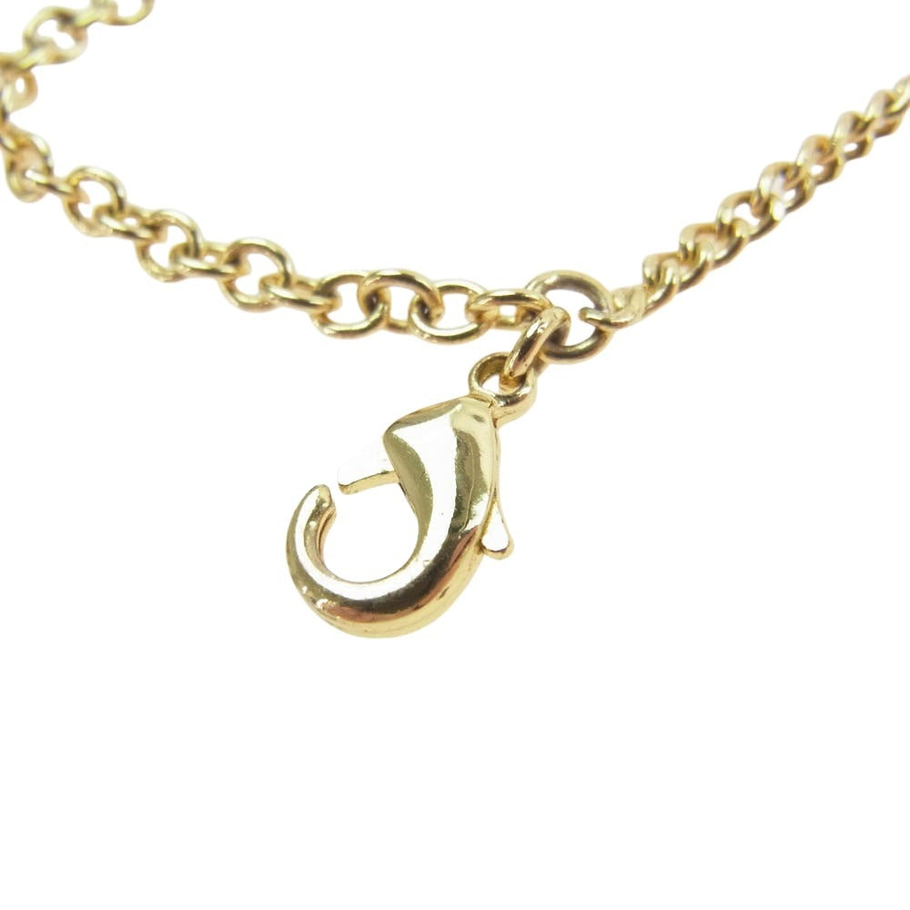 Christian Dior クリスチャンディオール PETIT CD ダブルチェーン アイコン 2連 ラインストーン スター ロゴ ネックレス【中古】