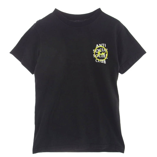 ANTI SOCIAL SOCIAL CLUB Fragment フラグメント ロゴプリント 半袖 クルーネック Tシャツ ブラック系 イエロー系 ホワイト系 S【中古】