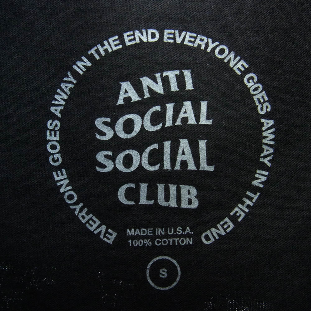 ANTI SOCIAL SOCIAL CLUB Fragment フラグメント ロゴプリント 半袖 クルーネック Tシャツ ブラック系 イエロー系 ホワイト系 S【中古】
