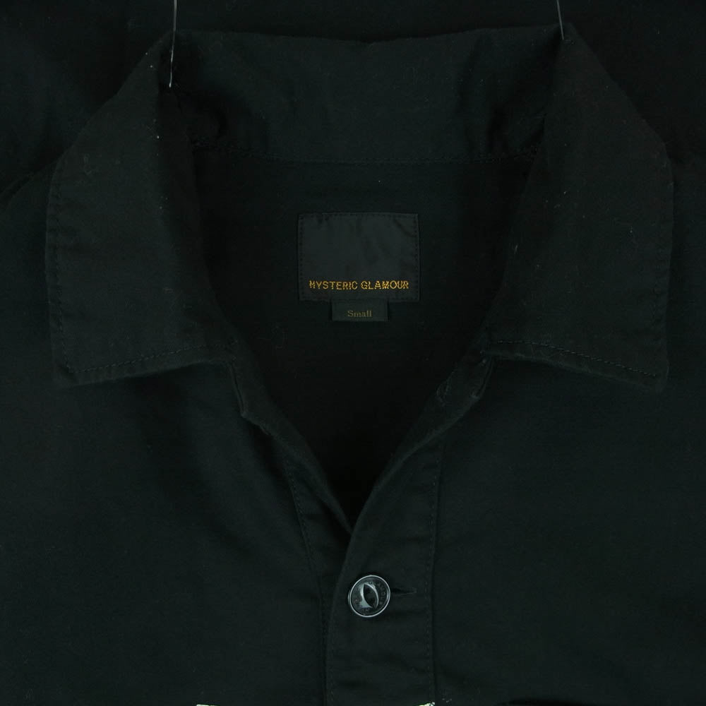 HYSTERIC GLAMOUR ヒステリックグラマー 02193AH04 ミリタリー プルオーバー 長袖 シャツ 日本製 ブラック系 S【中古】