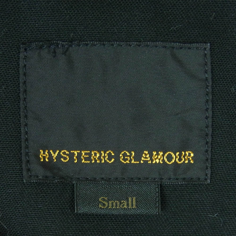 HYSTERIC GLAMOUR ヒステリックグラマー 02193AH04 ミリタリー プルオーバー 長袖 シャツ 日本製 ブラック系 S【中古】