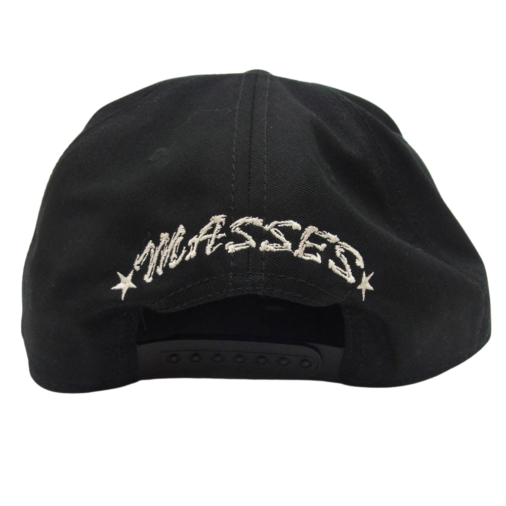 エムアンドエムカスタムパフォーマンス × MASSES マシス CAP 02 ロゴ刺繍 ボーン 6パネル キャップ 帽子 ブラック系【中古】