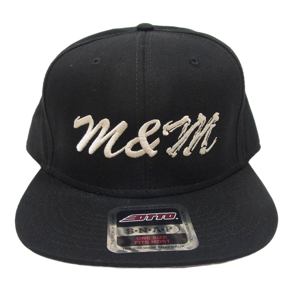 エムアンドエムカスタムパフォーマンス × MASSES マシス CAP 02 ロゴ刺繍 ボーン 6パネル キャップ 帽子 ブラック系【中古】