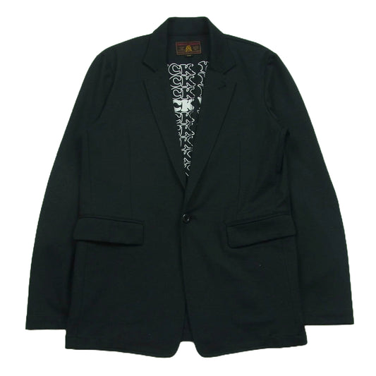 HYSTERIC GLAMOUR ヒステリックグラマー 02181CJ03 裏地FUCK YOU スポンジ生地 テーラード ジャケット ブレザー ブラック系 S【中古】