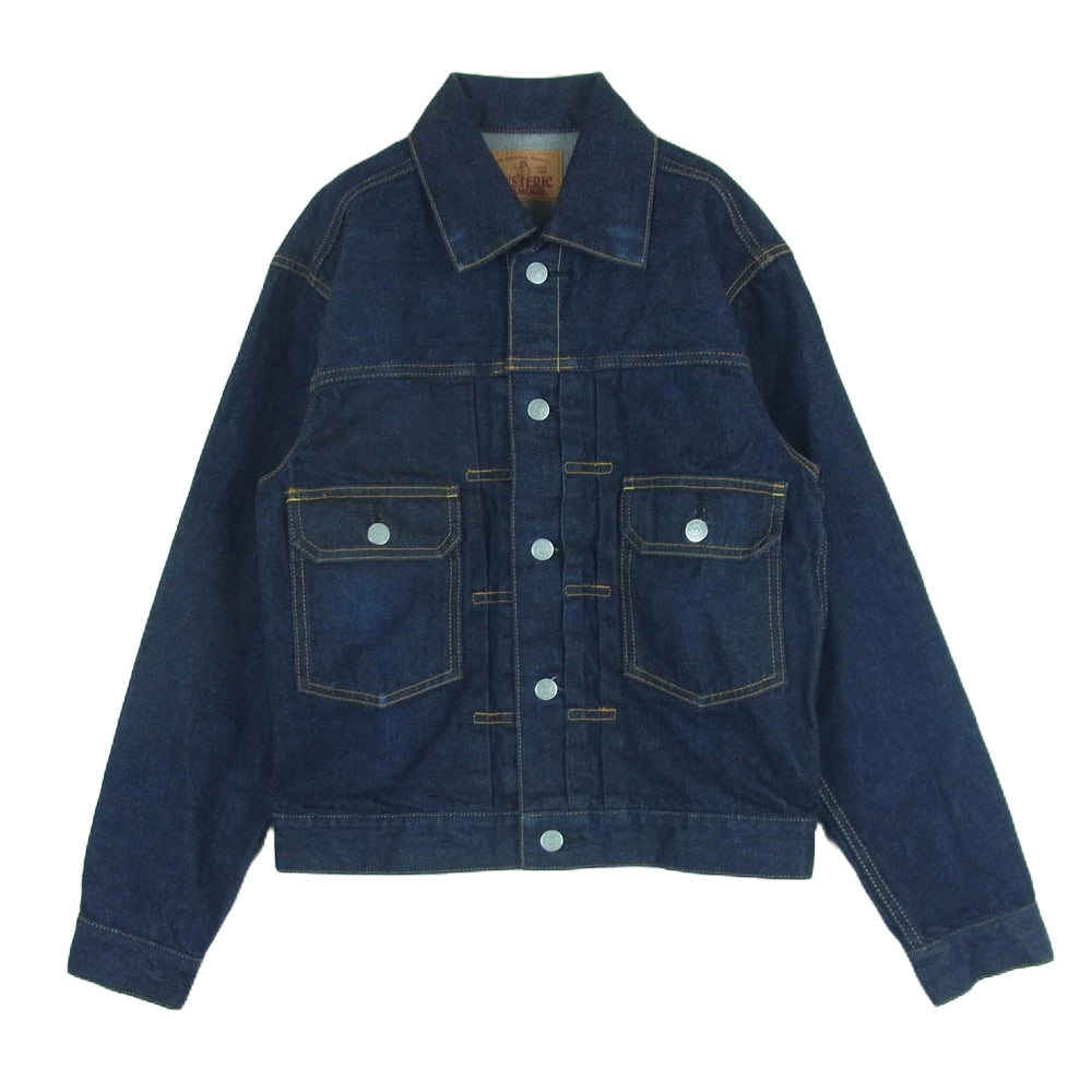 HYSTERIC GLAMOUR ヒステリックグラマー 01191AB10 デニム ジャケット Gジャン コットン 日本製 インディゴブルー系 S【中古】