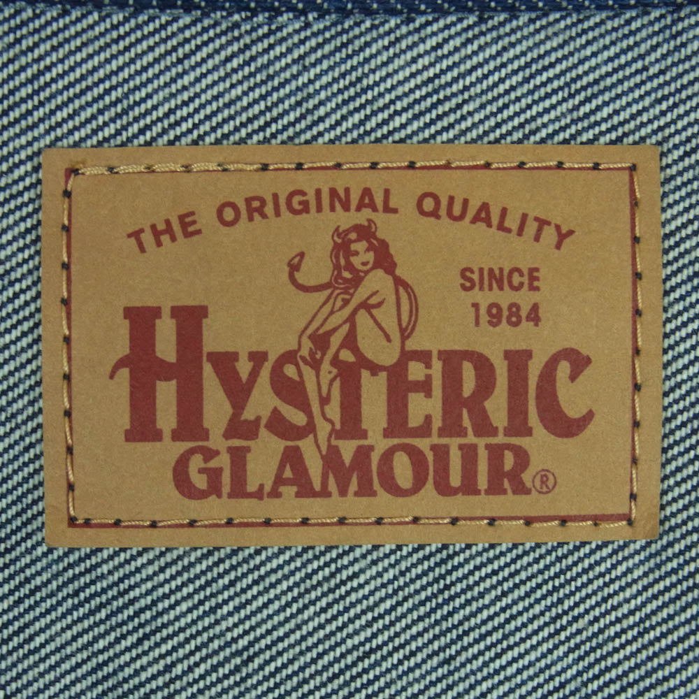 HYSTERIC GLAMOUR ヒステリックグラマー 01191AB10 デニム ジャケット Gジャン コットン 日本製 インディゴブルー系 S【中古】