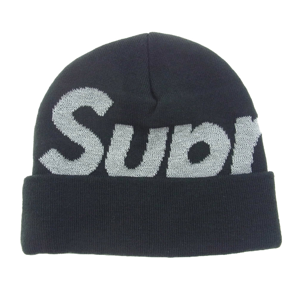 Supreme シュプリーム 18AW Big Logo Beanie ビッグロゴ ビーニー ニットキャップ ブラック系【中古】