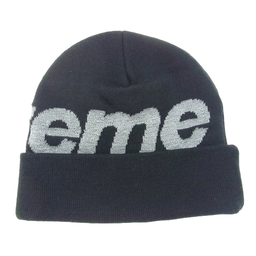 Supreme シュプリーム 18AW Big Logo Beanie ビッグロゴ ビーニー ニットキャップ ブラック系【中古】