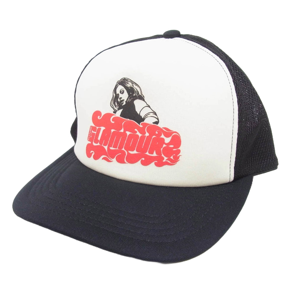 HYSTERIC GLAMOUR ヒステリックグラマー 22AW 02223QH03 VIXEN GIRL ビクセンガール プリント メッシュ キャップ ブラック系 FREE【中古】