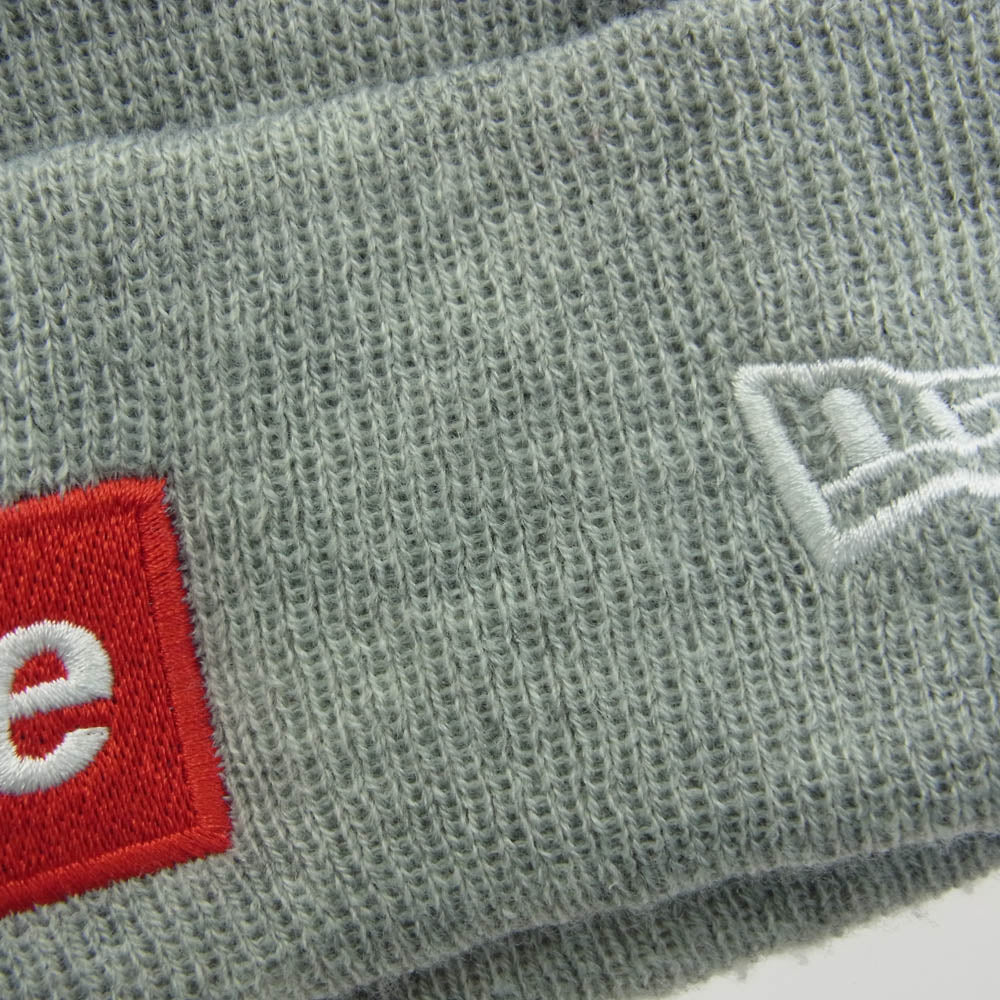 Supreme シュプリーム 15AW New Era Box Logo Beanie ニューエラ ボックスロゴ ビーニー ニットキャップ ニット帽 グレー系【中古】