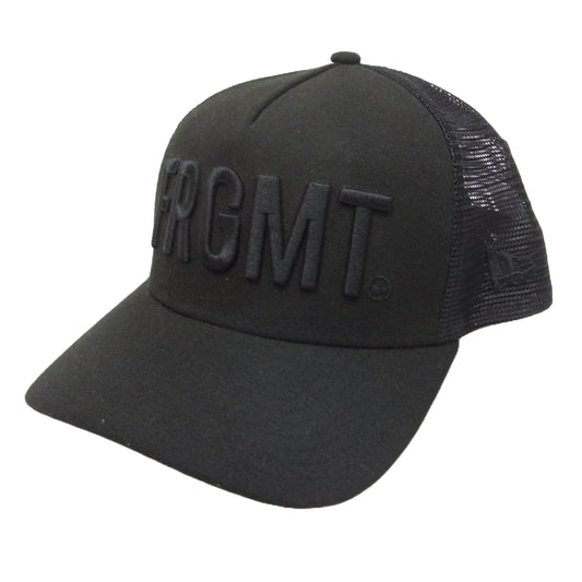 FRAGMENT DESIGN フラグメントデザイン NEW ERA ニューエラ A-Frame トラッカー  FRGMT 藤原ヒロシ ロゴ刺繍 メッシュ キャップ ブラック系【中古】