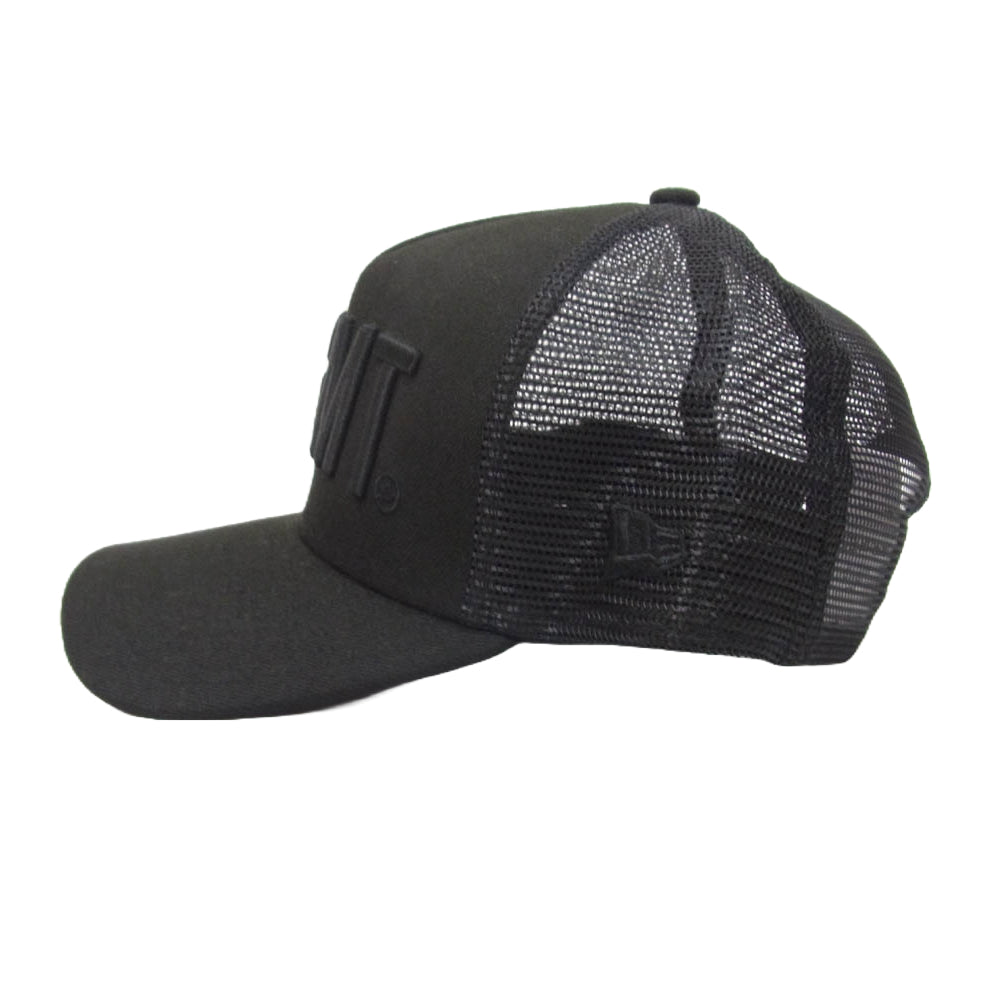 FRAGMENT DESIGN フラグメントデザイン NEW ERA ニューエラ A-Frame トラッカー  FRGMT 藤原ヒロシ ロゴ刺繍 メッシュ キャップ ブラック系【中古】