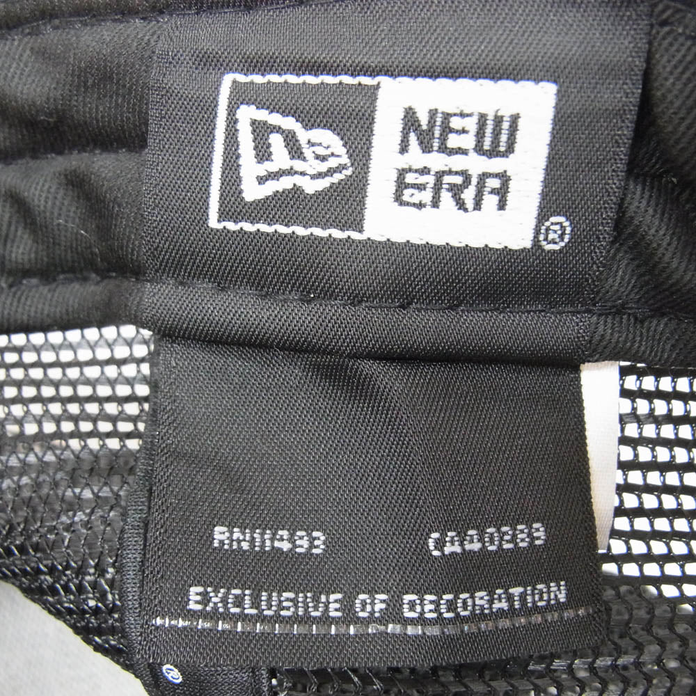 FRAGMENT DESIGN フラグメントデザイン NEW ERA ニューエラ A-Frame トラッカー  FRGMT 藤原ヒロシ ロゴ刺繍 メッシュ キャップ ブラック系【中古】