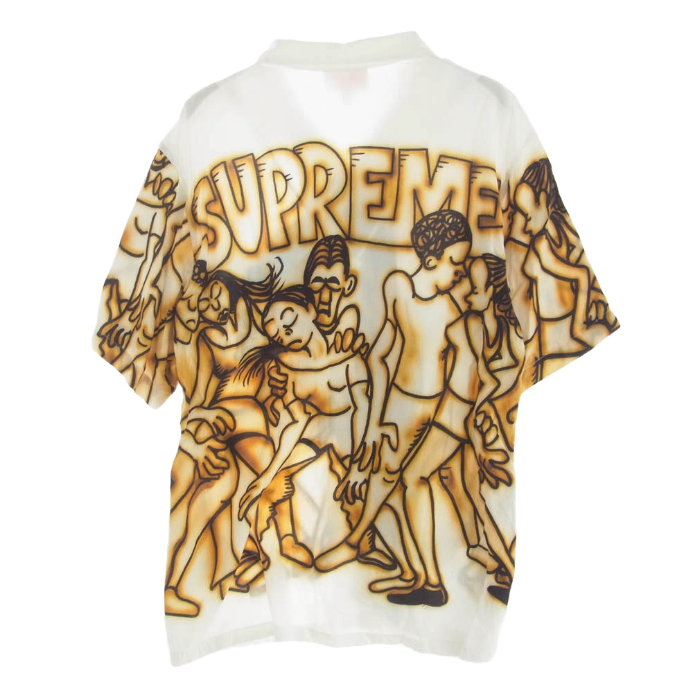 Supreme シュプリーム 21SS Dancing Rayon ダンシングレーヨン グラフィックプリント 半袖 レーヨン シャツ マルチカラー系 S【中古】