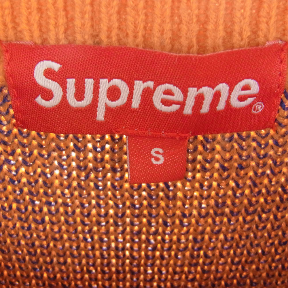 Supreme シュプリーム 20SS New York Sweater ニューヨーク セーター クルーネック ニット オレンジ系 S【中古】