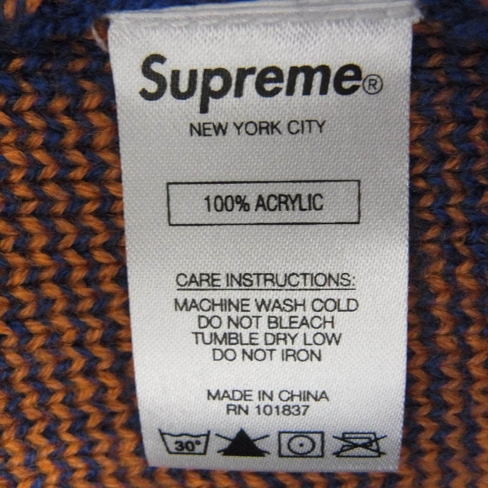 Supreme シュプリーム 20SS New York Sweater ニューヨーク セーター クルーネック ニット オレンジ系 S【中古】