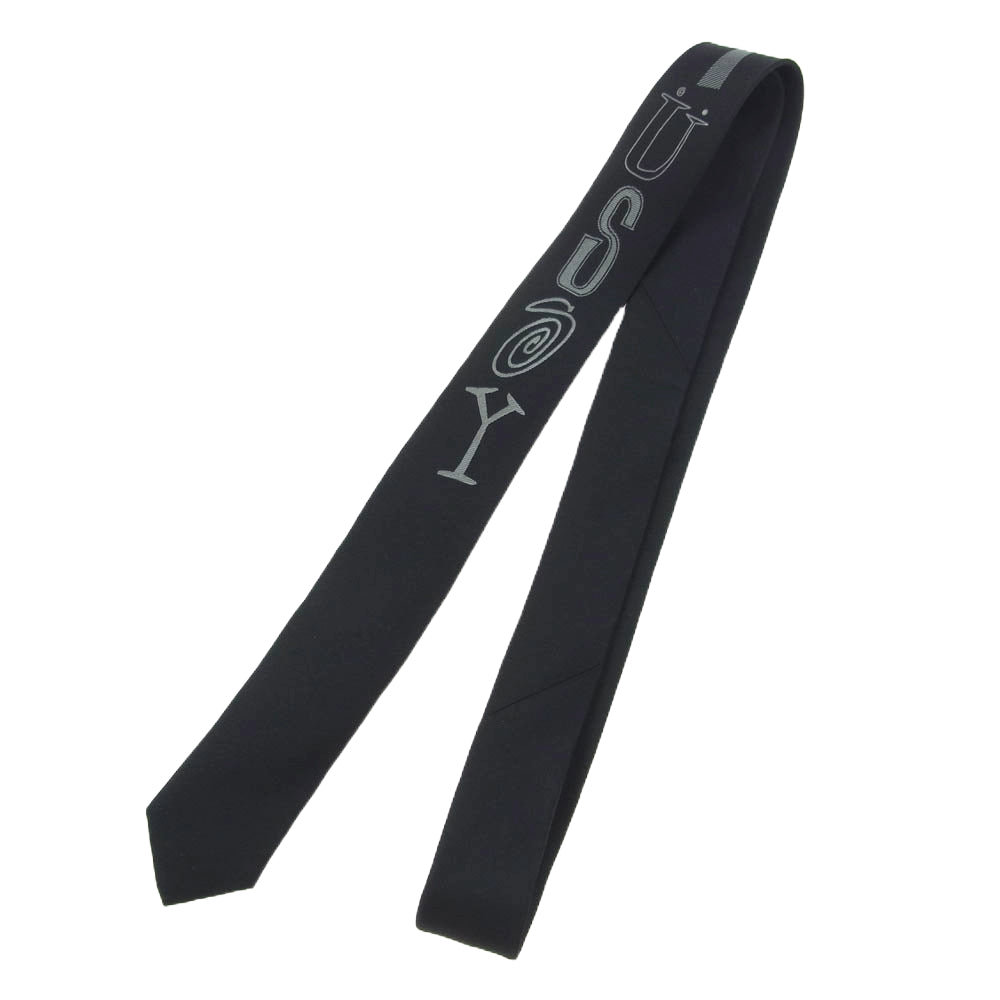 STUSSY ステューシー 138728 Ransom Jacquard Tie ロゴジャカード ネクタイ ブラック系 EACH【美品】【中古】