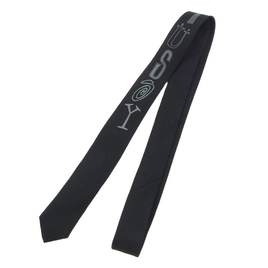 STUSSY ステューシー 138728 Ransom Jacquard Tie ロゴジャカード ネクタイ ブラック系 EACH【美品】【中古】