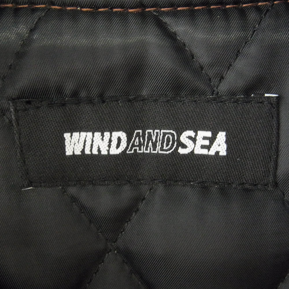 WIND AND SEA ウィンダンシー WDS-13TH-08 WDS VARSITY JACKET ロゴワッペン バーシティ ジャケット スタジアムジャンパー スタジャン ブラウン系 S【中古】