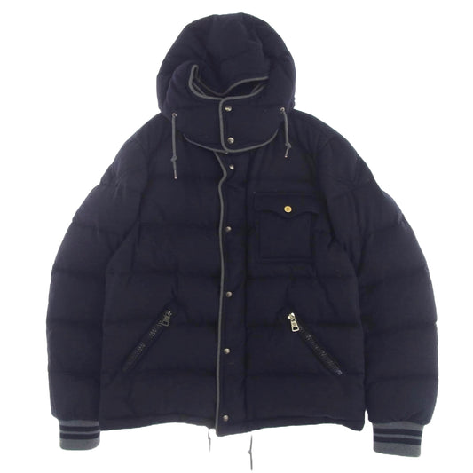 MONCLER モンクレール 220914137500 BRESLE ウール ダウン ジャケット ネイビー系【中古】