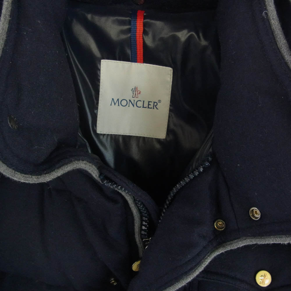MONCLER モンクレール 220914137500 BRESLE ウール ダウン ジャケット ネイビー系【中古】