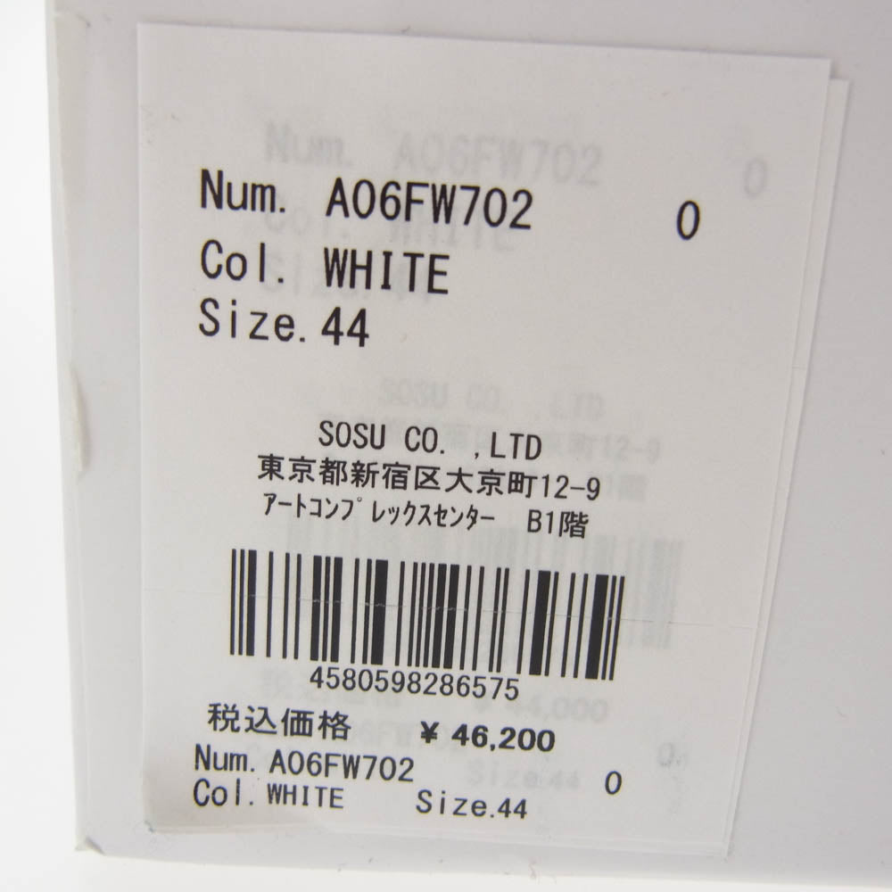 Maison MIHARA YASUHIRO メゾンミハラヤスヒロ A06FW702 BLAKEY ブレーキー スニーカー ホワイト系 44【新古品】【未使用】【中古】