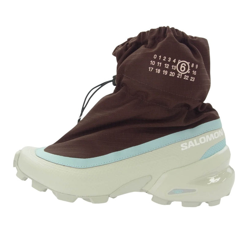 MAISON MARGIELA メゾンマルジェラ 23AW S59WS0217 MM6 エムエムシックス × SALOMON サロモン Cross MD クロス ミッド スニーカー ブラウン系 ホワイト系 26cm【新古品】【未使用】【中古】