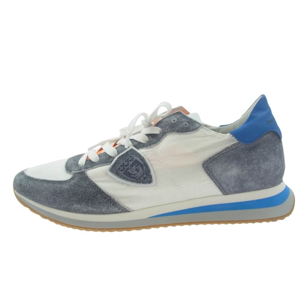 PHILIPPE MODEL フィリップモデル TZLU WL03 TROPEZ MONDIAL LAVE NEON BLANC GRIS ローカット スニーカー ホワイト系 41【中古】