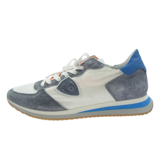 PHILIPPE MODEL フィリップモデル TZLU WL03 TROPEZ MONDIAL LAVE NEON BLANC GRIS ローカット スニーカー ホワイト系 41【中古】