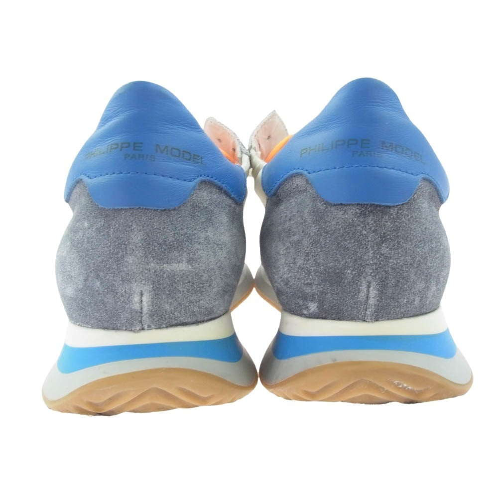 PHILIPPE MODEL フィリップモデル TZLU WL03 TROPEZ MONDIAL LAVE NEON BLANC GRIS ローカット スニーカー ホワイト系 41【中古】