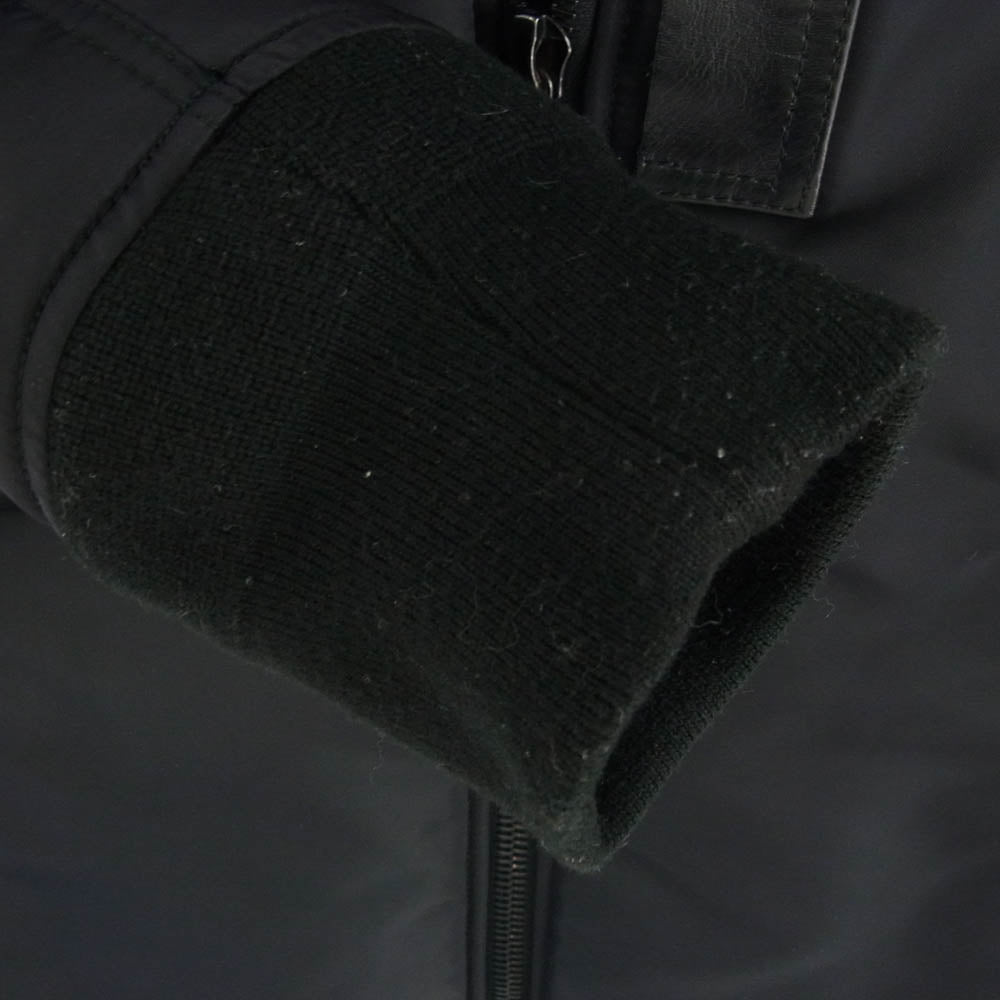 wjk ダブルジェイケイ 15AW 2128 ny27c MA-1 TYPE フライト ジャケット ブルゾン ダブルジップ ブラック系 S【中古】