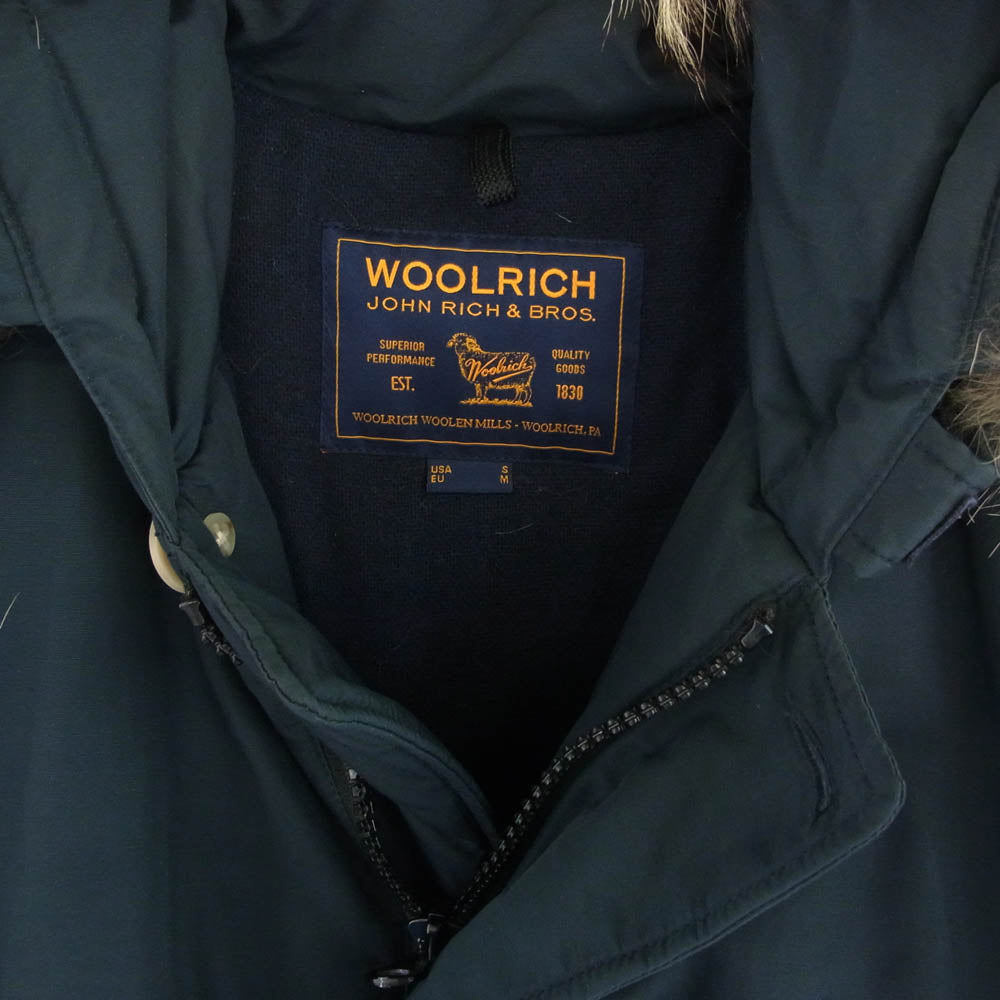 WOOLRICH ウールリッチ 1502398 アークティック パーカー 中綿 ジャケット ファー フード グリーン系 M【中古】