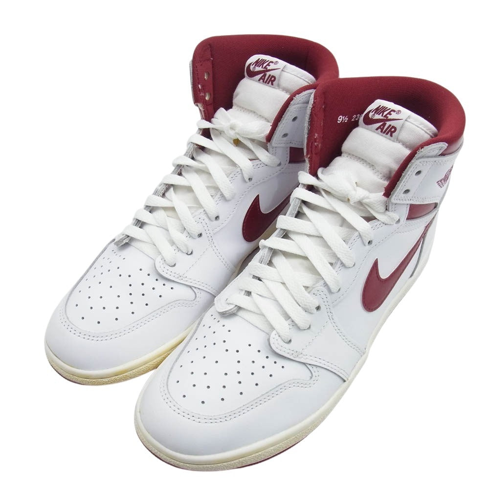 NIKE ナイキ BQ4422-161 AIR JORDAN 1 HI 85 AJ1 エアジョーダン 1 ハイ 85 ハイカット スニーカー ホワイト系 レッド系 27.5cm【中古】