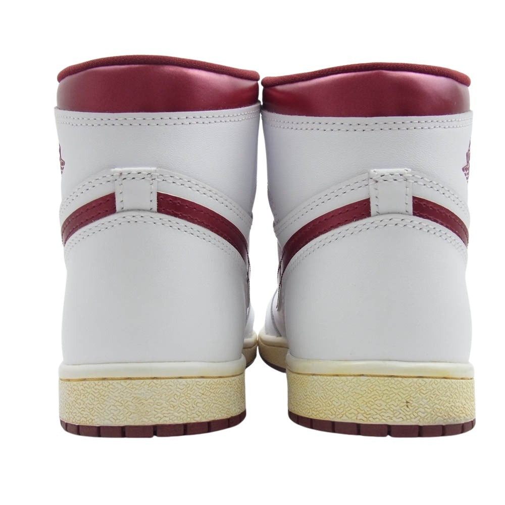 NIKE ナイキ BQ4422-161 AIR JORDAN 1 HI 85 AJ1 エアジョーダン 1 ハイ 85 ハイカット スニーカー ホワイト系 レッド系 27.5cm【中古】