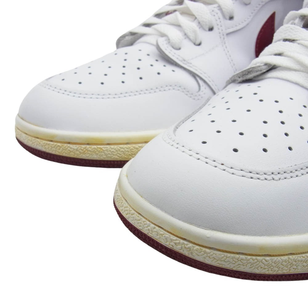 NIKE ナイキ BQ4422-161 AIR JORDAN 1 HI 85 AJ1 エアジョーダン 1 ハイ 85 ハイカット スニーカー ホワイト系 レッド系 27.5cm【中古】