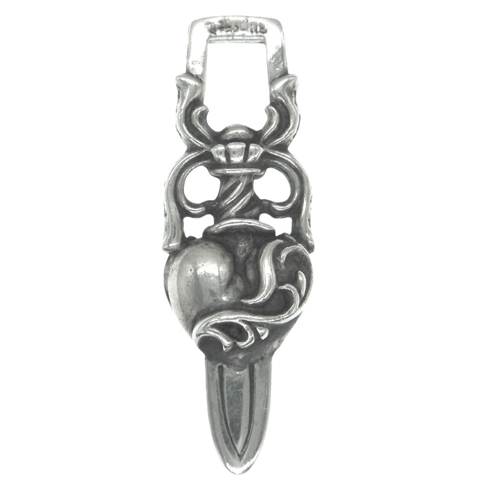 CHROME HEARTS クロムハーツ（原本無） DAGGER HEART ダガーハート ペンダント トップ シルバー系【中古】
