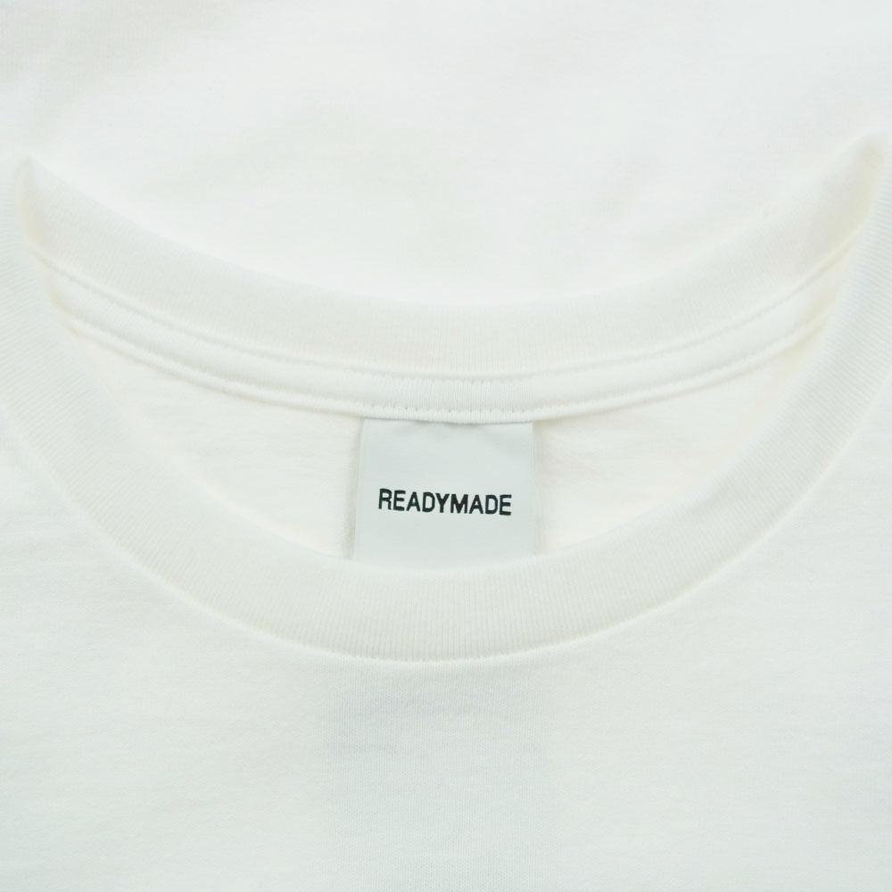 READY MADE レディメイド 21SS RE-C0-BK-00-00-140 PIONCHAM T-SHIRT 刺? 半袖カットソー Tシャツ ホワイト系 XXL【新古品】【未使用】【中古】