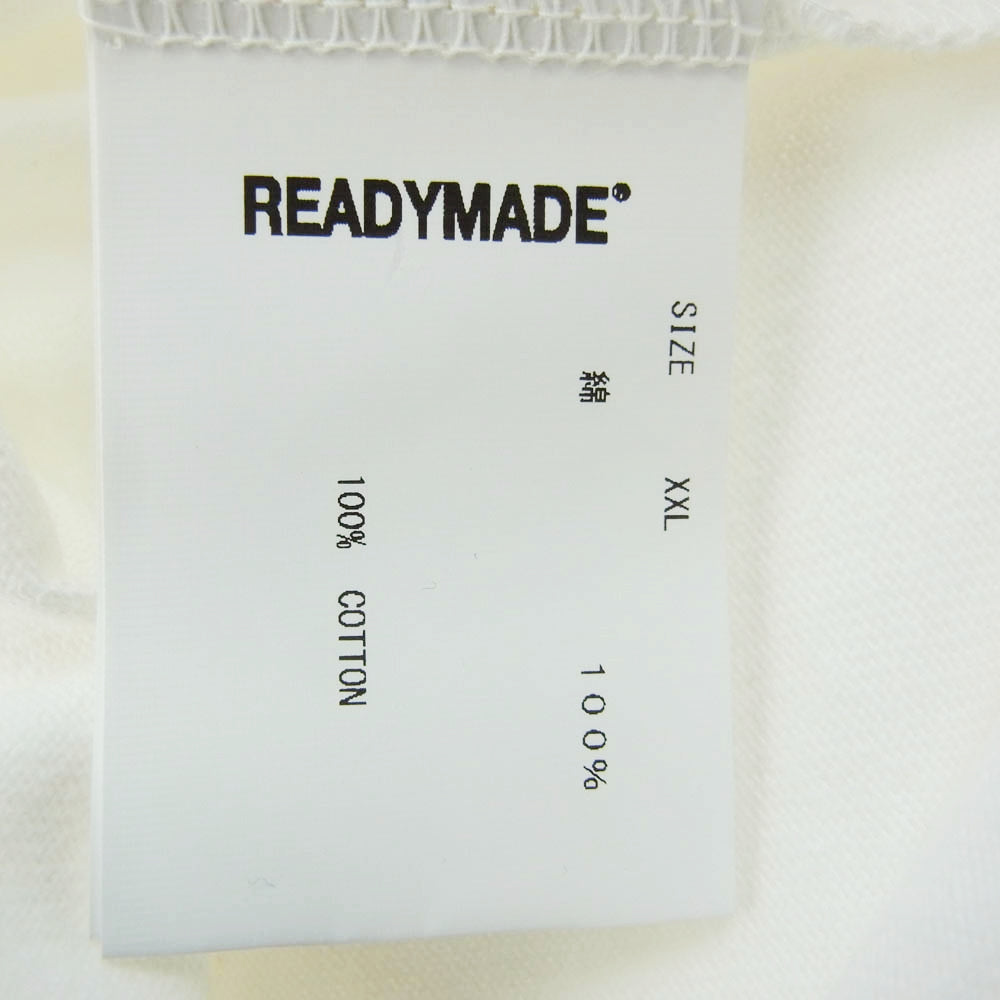 READY MADE レディメイド 21SS RE-C0-BK-00-00-140 PIONCHAM T-SHIRT 刺? 半袖カットソー Tシャツ ホワイト系 XXL【新古品】【未使用】【中古】