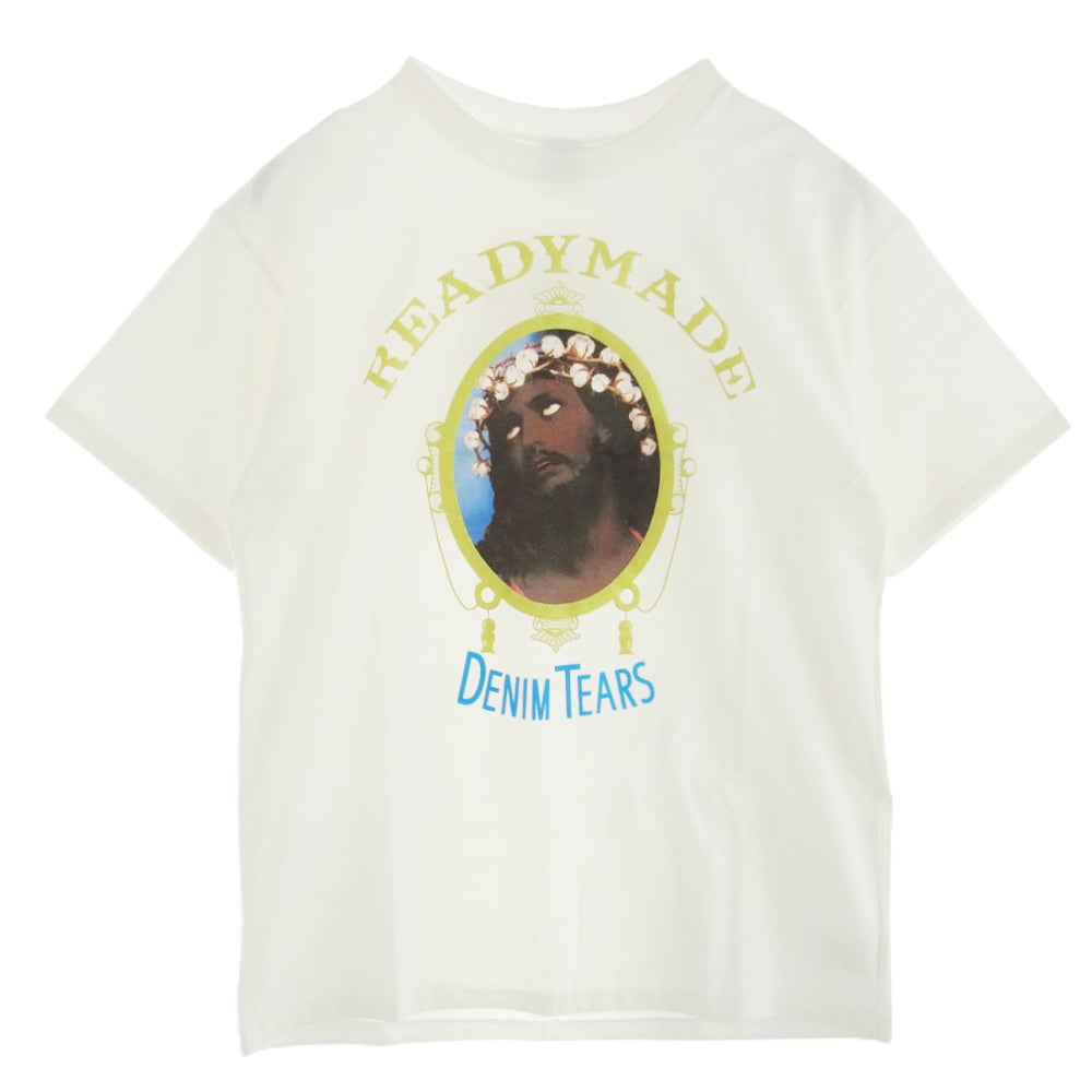 READY MADE レディメイド RE-DT-WH-00-00-12 × DENIM TEARS COTTON WREATH T-SHIRT 半袖カットソー Tシャツ ホワイト系 XXL【新古品】【未使用】【中古】