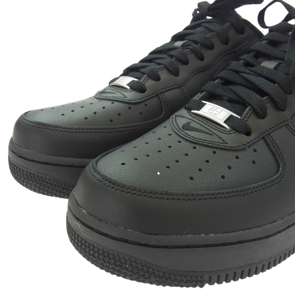 Supreme シュプリーム CU9225-001 × NIKE AIR FORCE 1 LOW エアフォース 1 ローカットスニーカー ブラック ブラック系 27cm【新古品】【未使用】【中古】