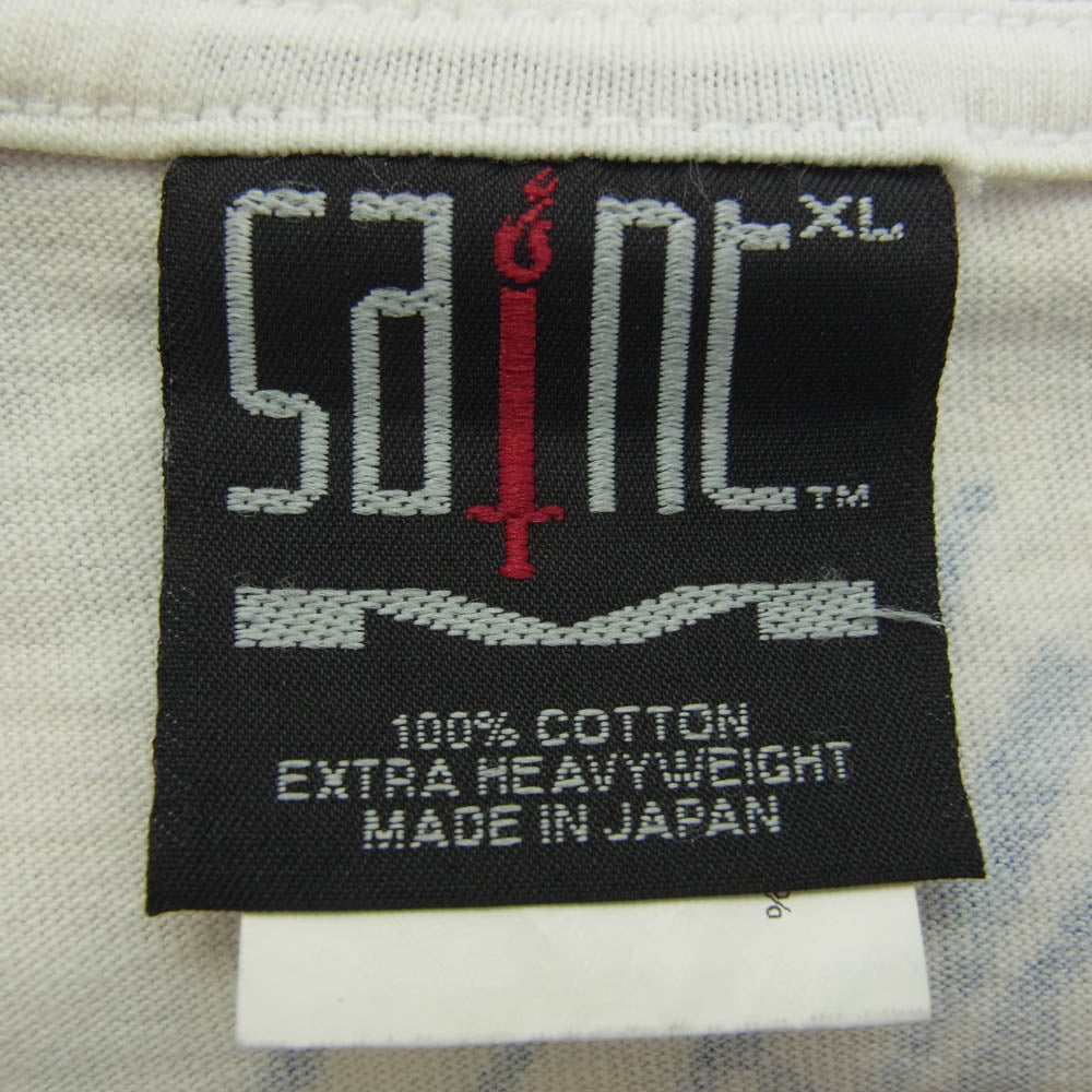 SAINT MICHAEL セントマイケル 21AW SM-A21-0000-071 村上隆 GRAFF TEE KAIKAIKIKI STM × TM カイカイキキ グラフィティ Tシャツ ホワイト系 XL【中古】